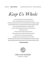 Keep Us Whole SSA choral sheet music cover
